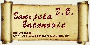 Danijela Batanović vizit kartica